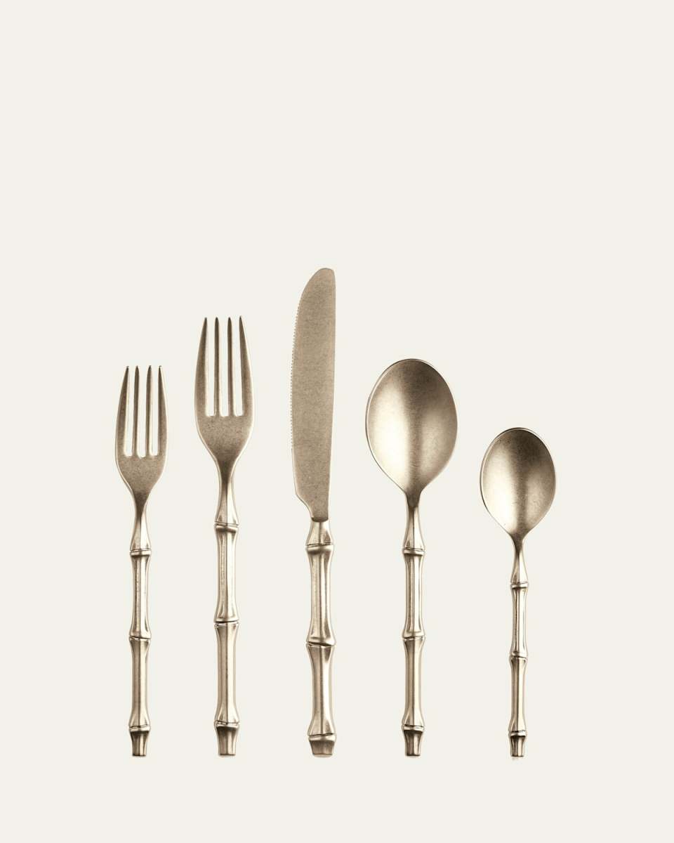 Bali Champagne Pewter 5-Piece Flatware Place Setting